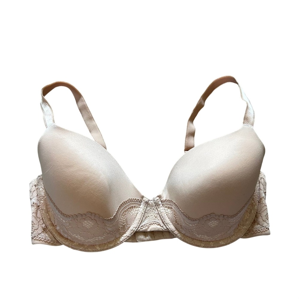 Wacoal Halo Lace Underwire T-Shirt Bra 853347 Sand Nude 34DD Full‎ Coverage